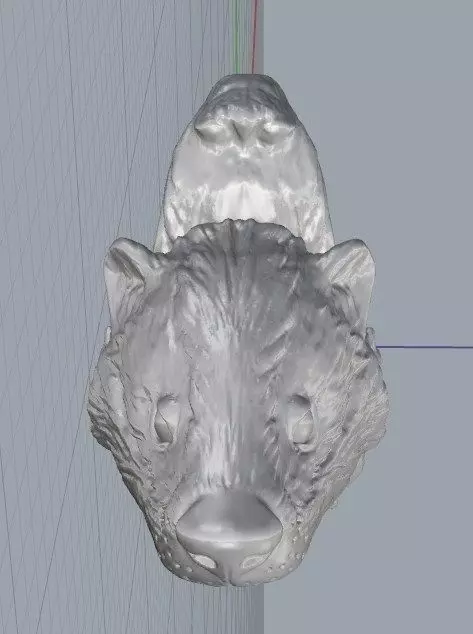 Badger with knife garda 3D print model_0