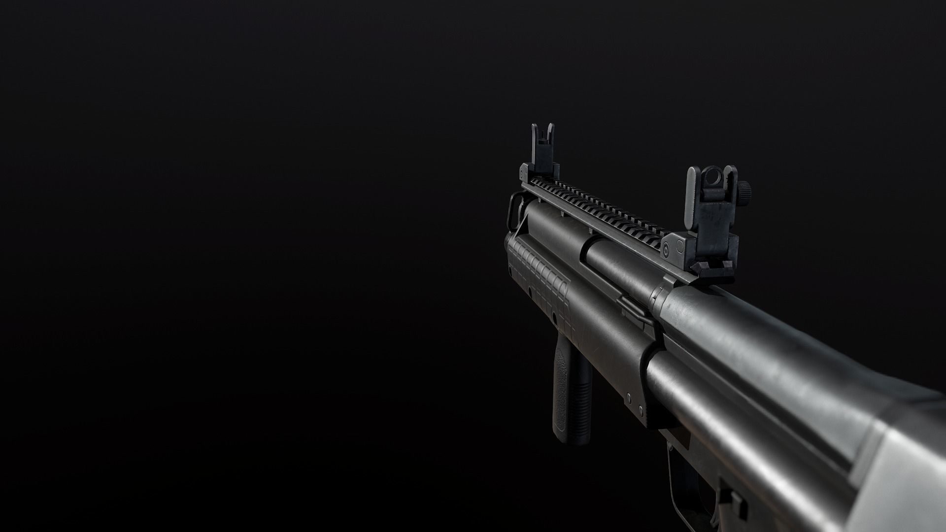 Kel-Tec KSG Shotgun Low-poly 3D model_3