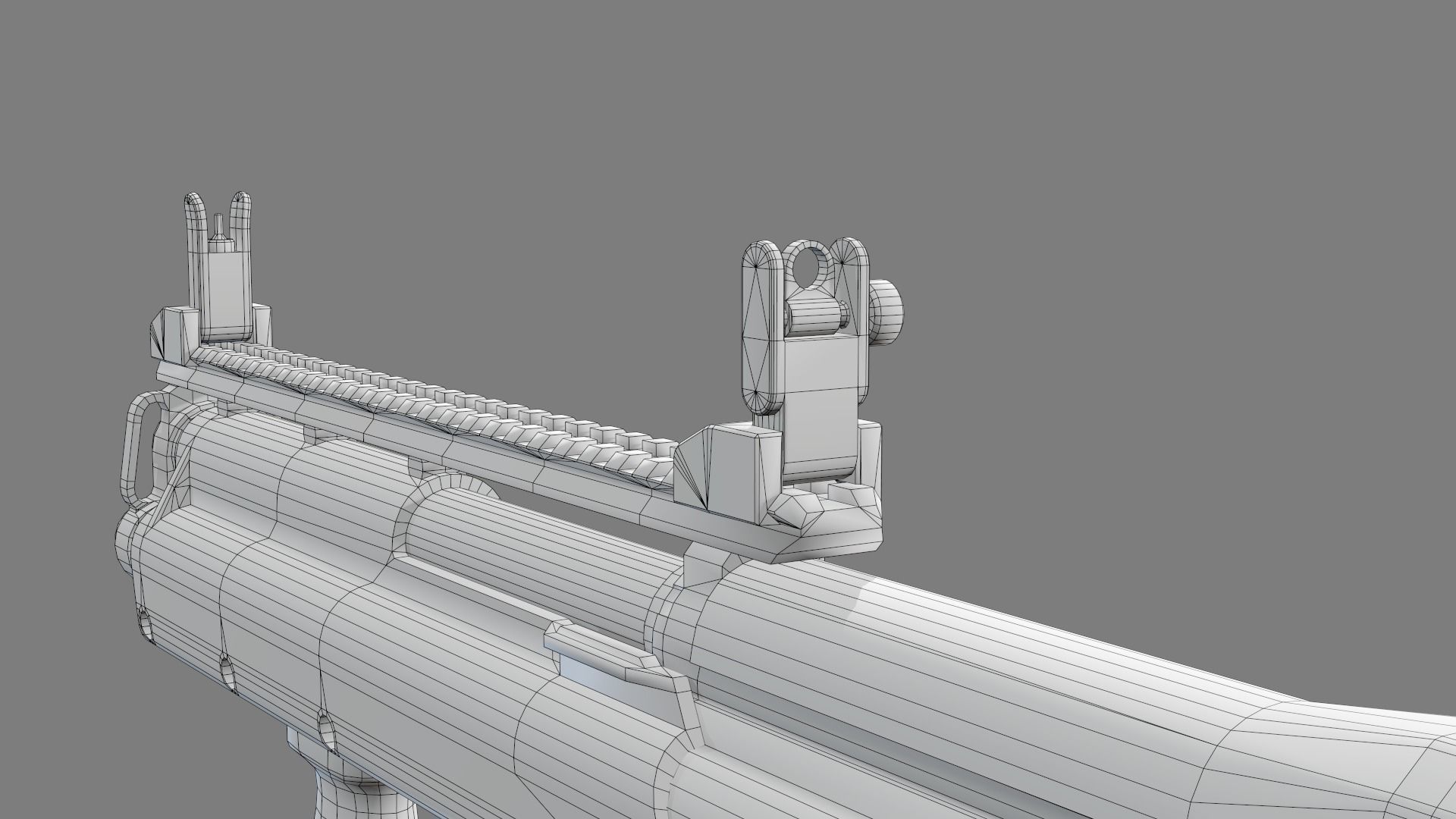 Kel-Tec KSG Shotgun Low-poly 3D model_7