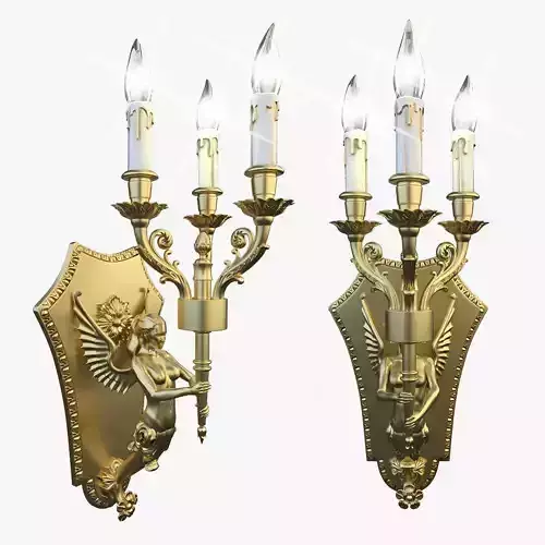 Winged Victory Bronze Wall Sconce