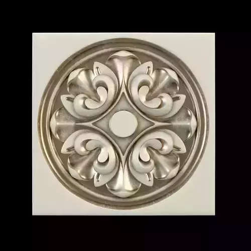 Rosette ceiling medallion with ornate design