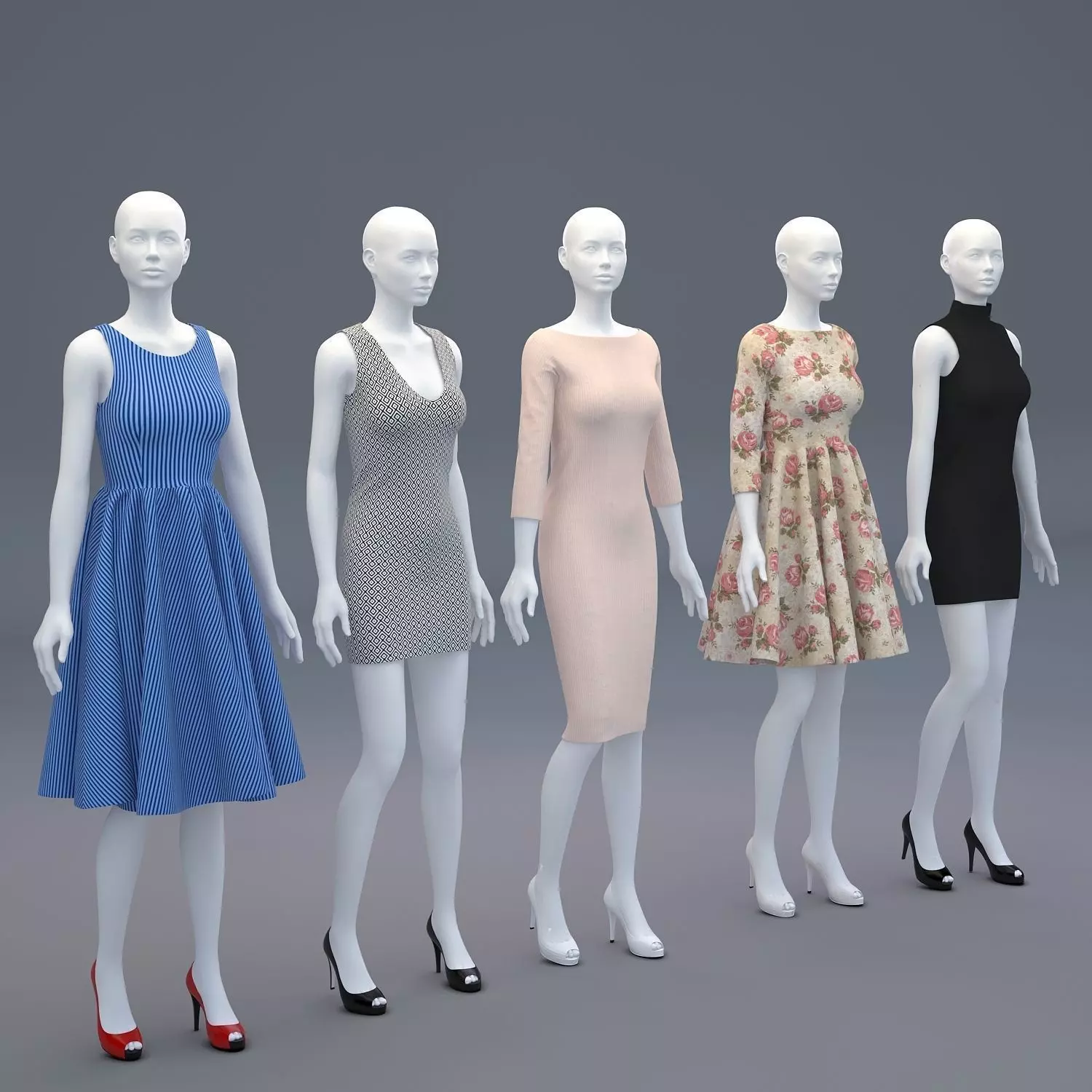 Mannequin Woman Cloth Model For Shop vol2 3D model_0