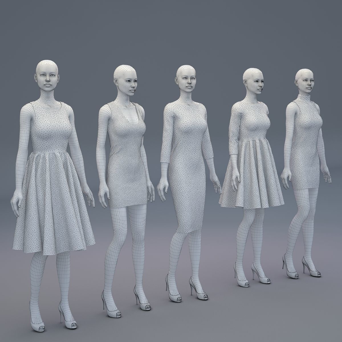 Mannequin Woman Cloth Model For Shop vol2 3D model_1