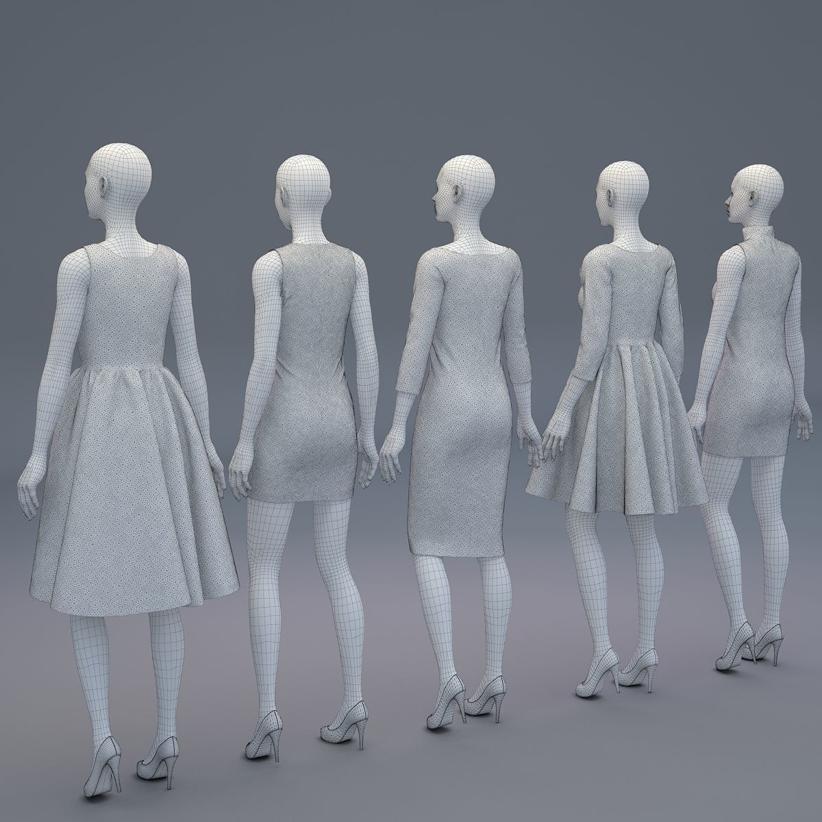Mannequin Woman Cloth Model For Shop vol2 3D model_4