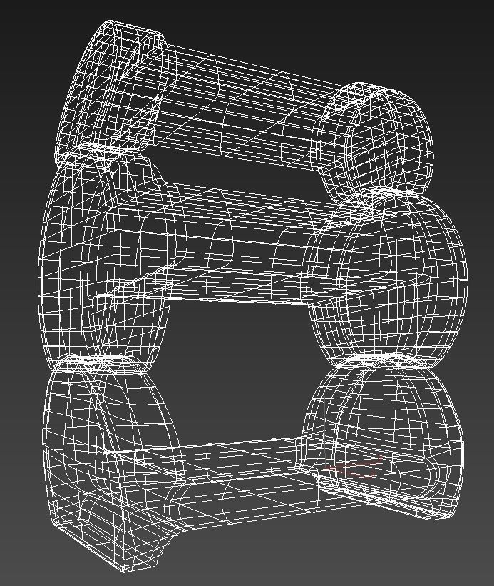 Wooden Bedside Table 3D model_3