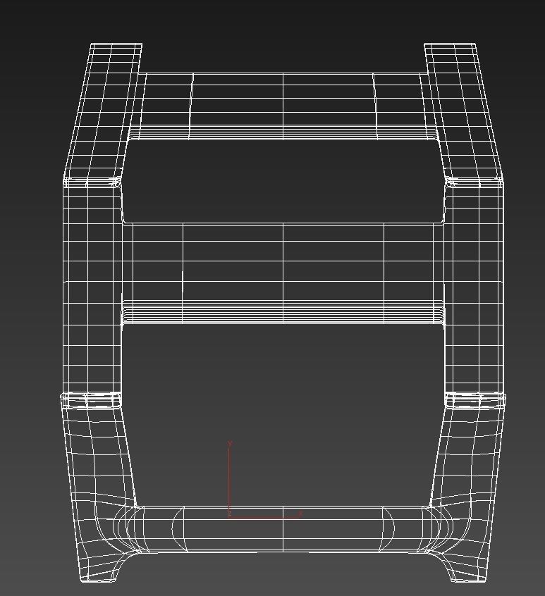 Wooden Bedside Table 3D model_4