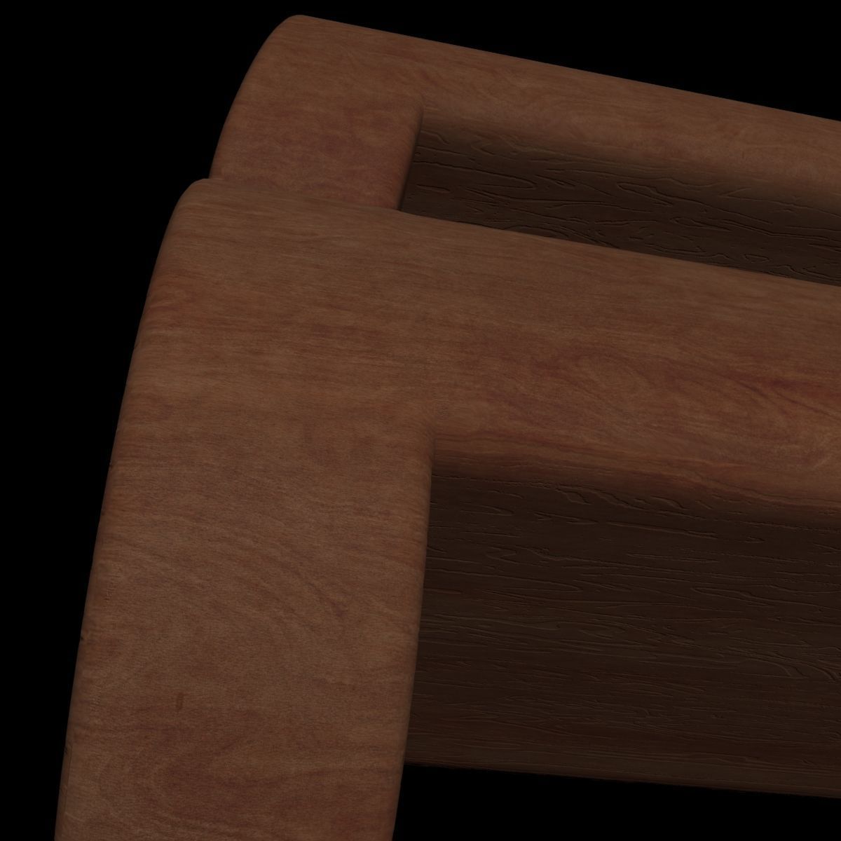 Wooden Bedside Table 3D model_11