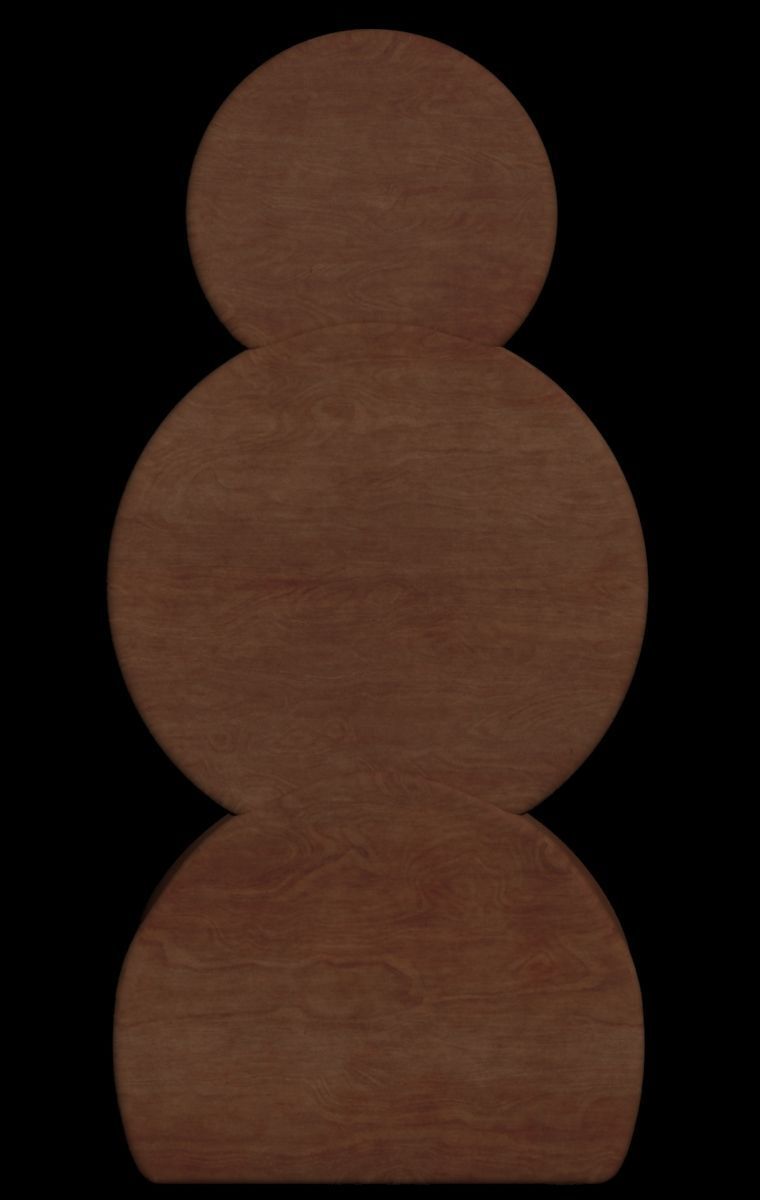 Wooden Bedside Table 3D model_10