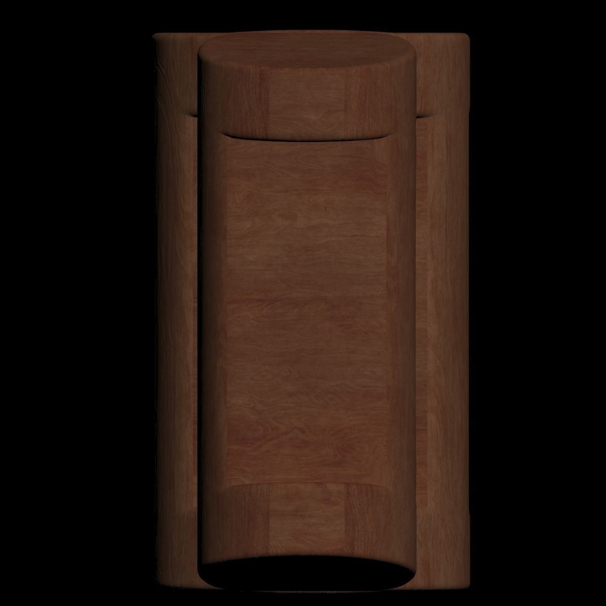 Wooden Bedside Table 3D model_5