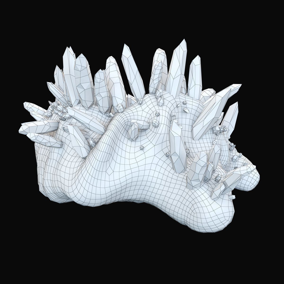 Green crystal 3D model_6