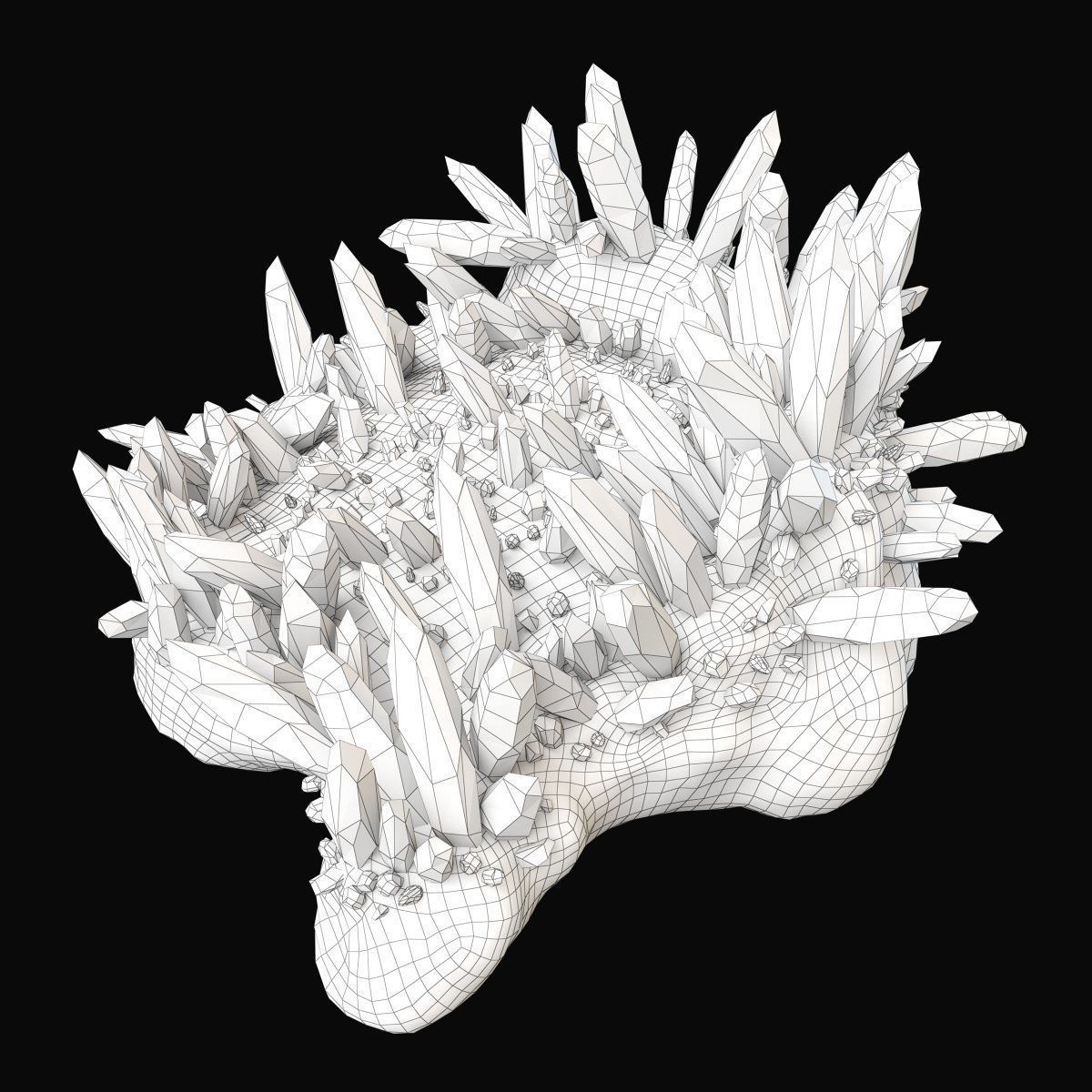 Green crystal 3D model_5
