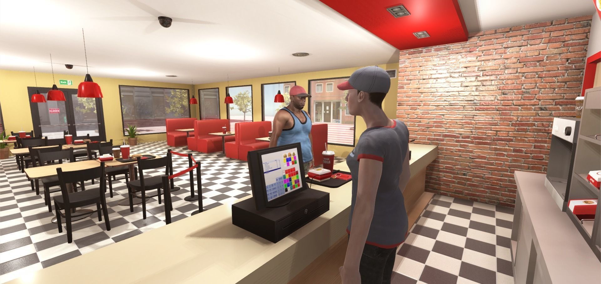 Burger Interior Low-poly 3D model_4