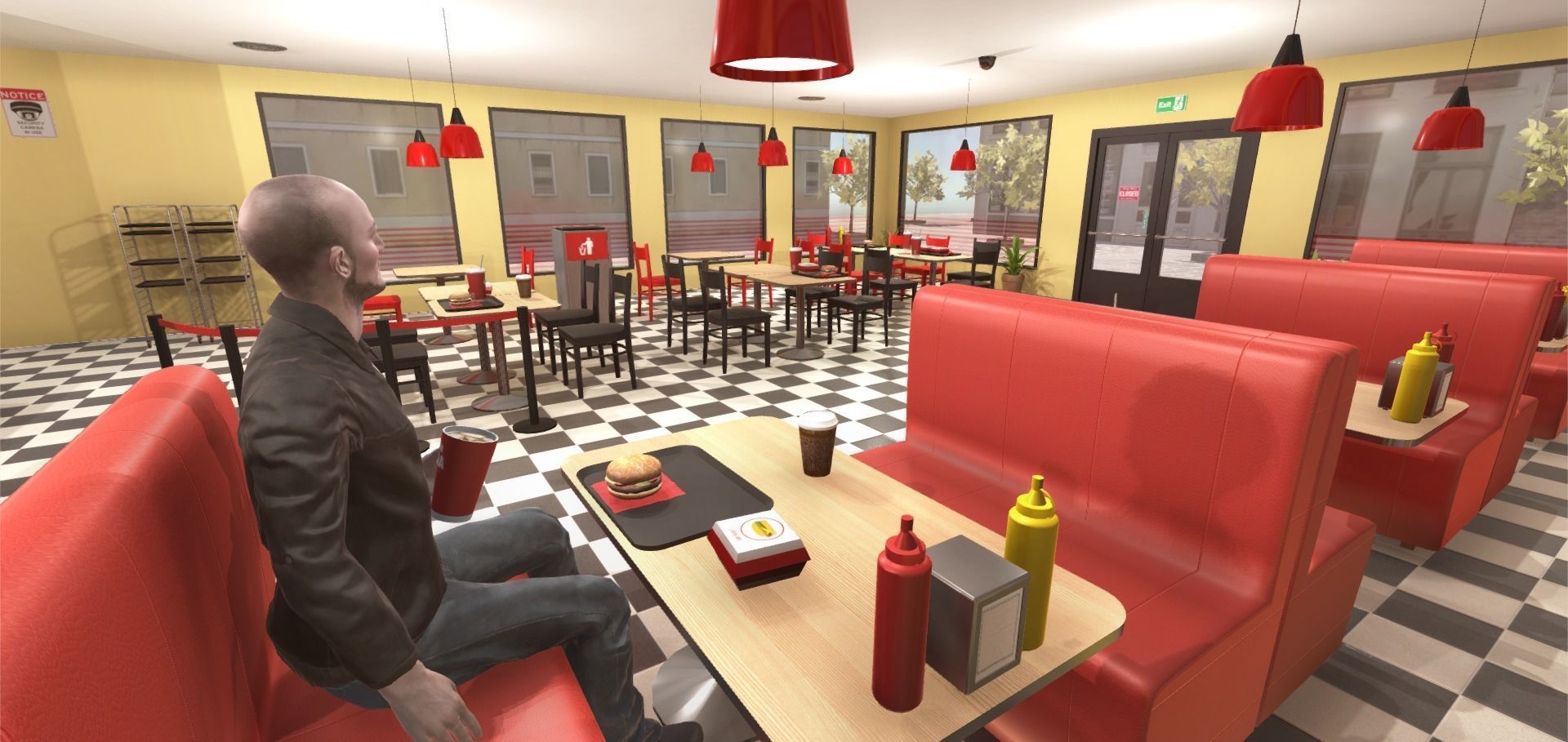 Burger Interior Low-poly 3D model_11