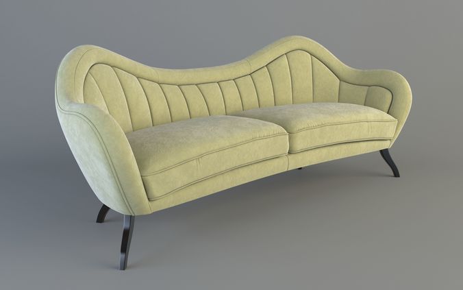 Sofa Hermes 3D model 4