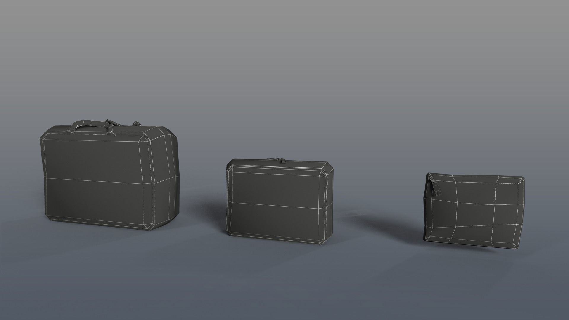 Red medkits Low-poly 3D model_10