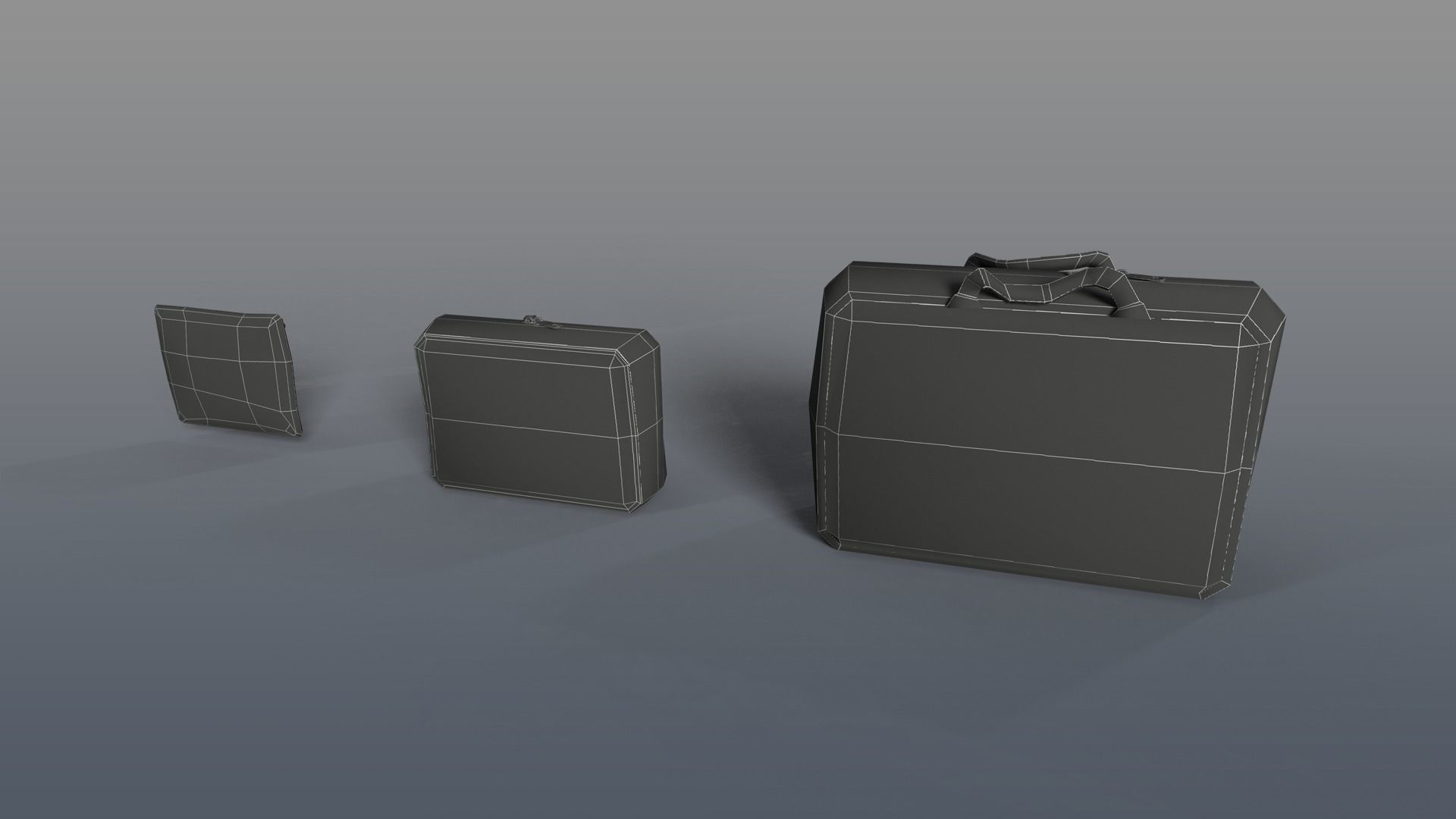 Red medkits Low-poly 3D model_9
