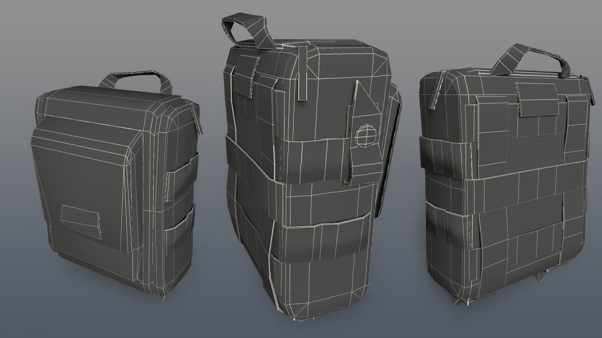 Military medkits Low-poly 3D model_9