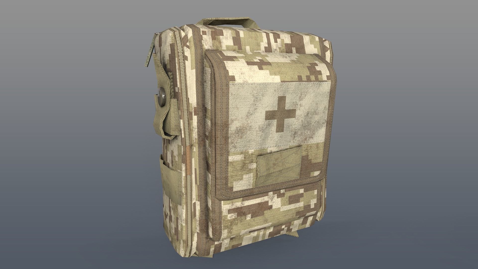 Military medkits Low-poly 3D model_5