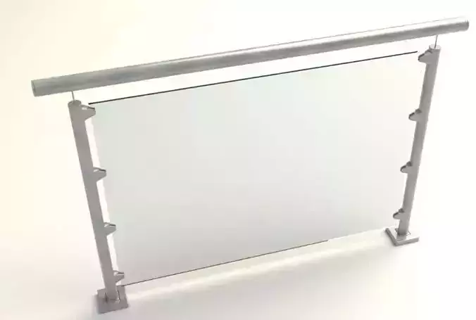 handrails glass railing 3D print model