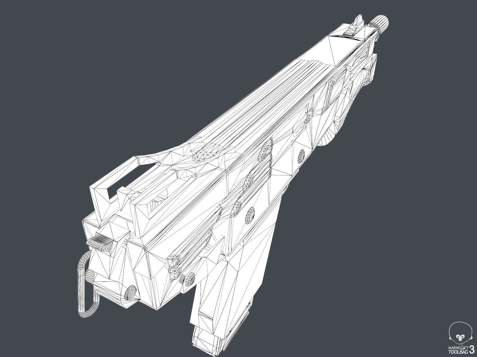 Mag-7 Shotgun Low-poly 3D model_14