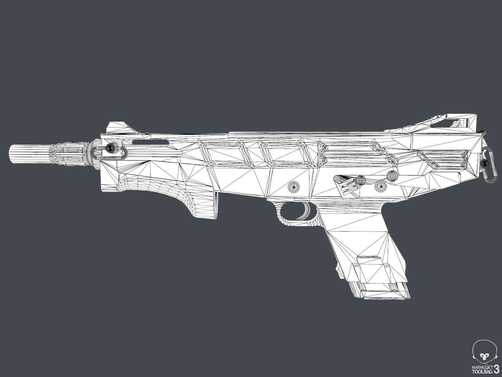 Mag-7 Shotgun Low-poly 3D model_12