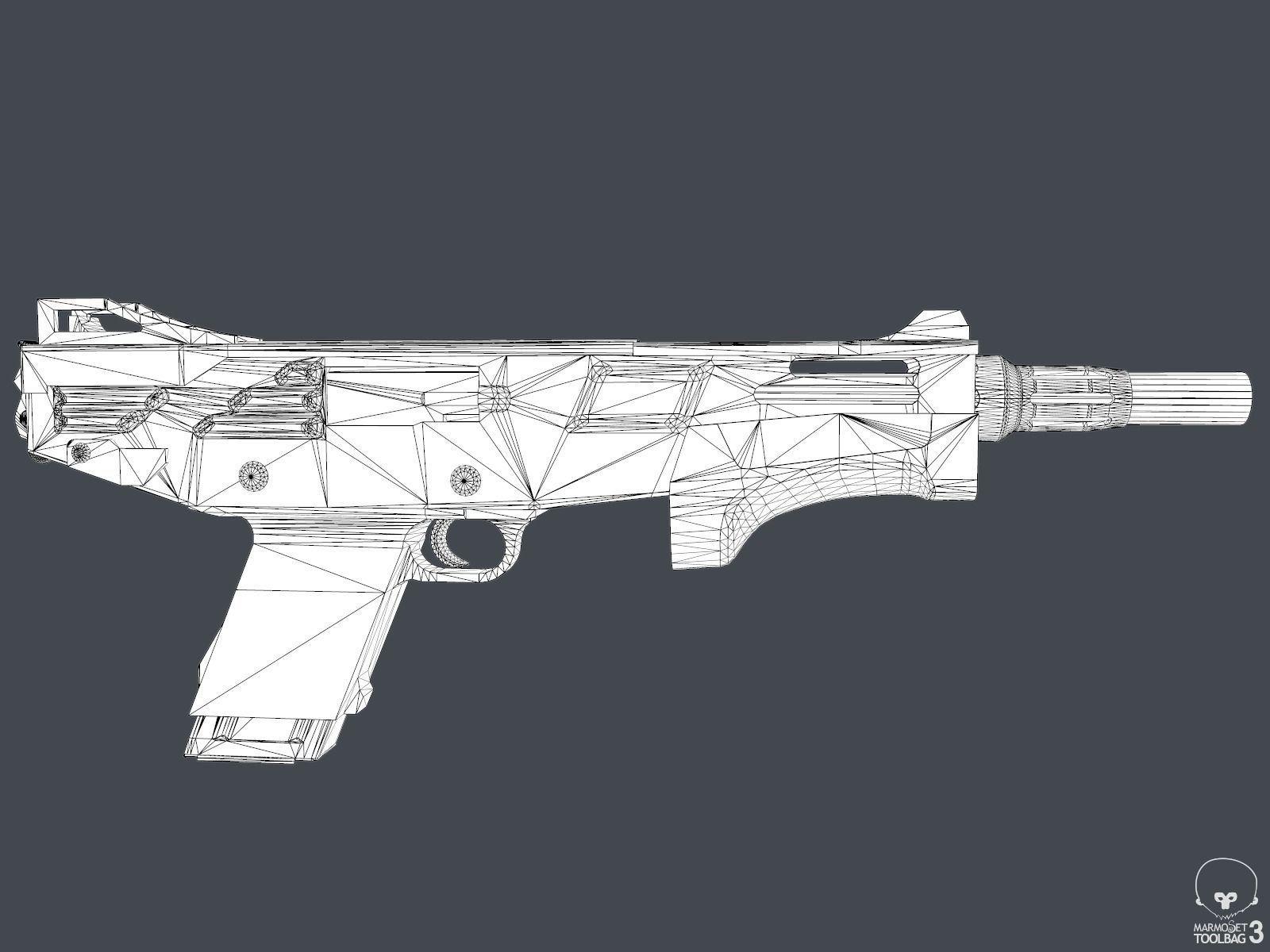 Mag-7 Shotgun Low-poly 3D model_13