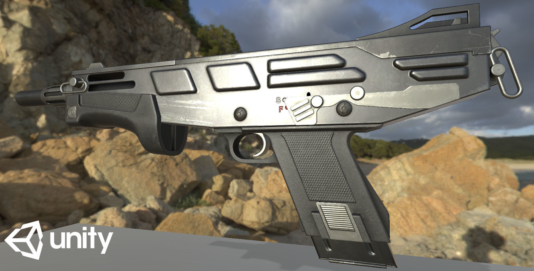 Mag-7 Shotgun Low-poly 3D model_17