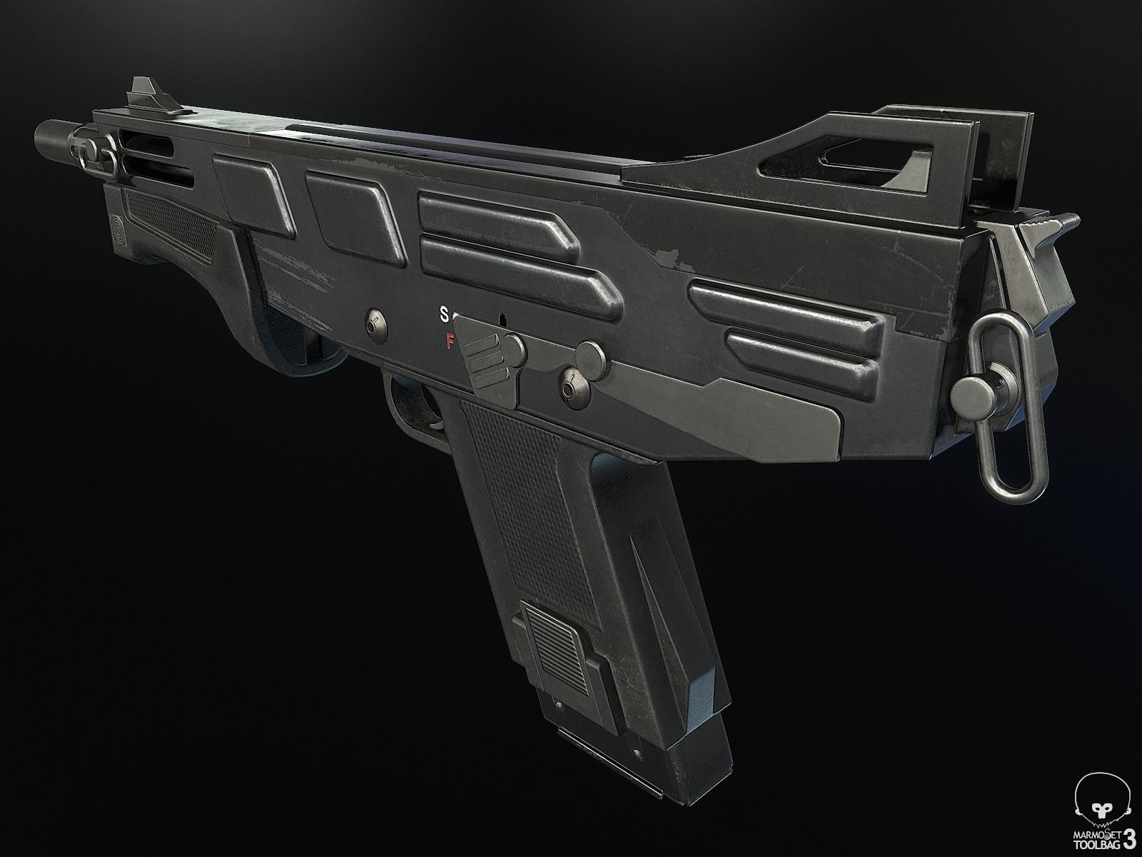 Mag-7 Shotgun Low-poly 3D model_5
