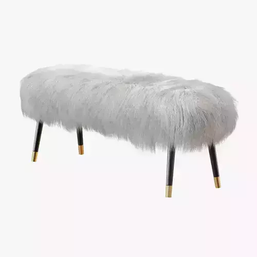 Bench Mongolian Lamb Fur