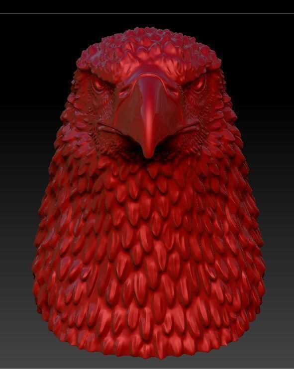 Eagle head  3D print model_13