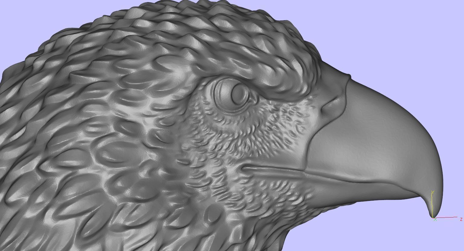 Eagle head  3D print model_15