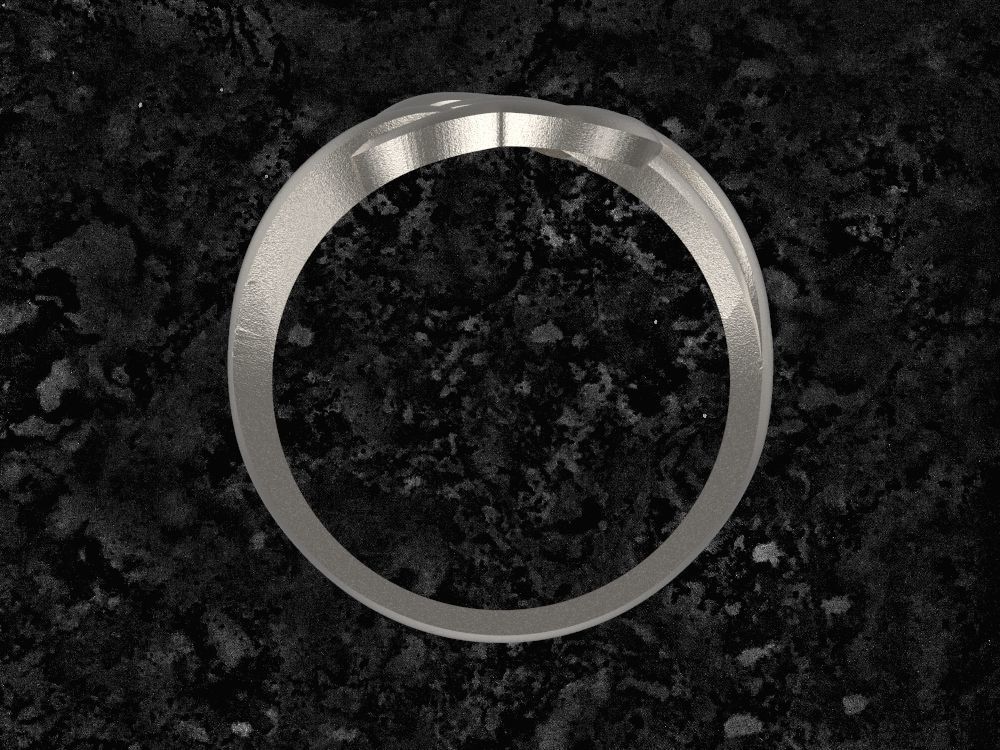 Heart-ring infinity heart ring 3D print model_2