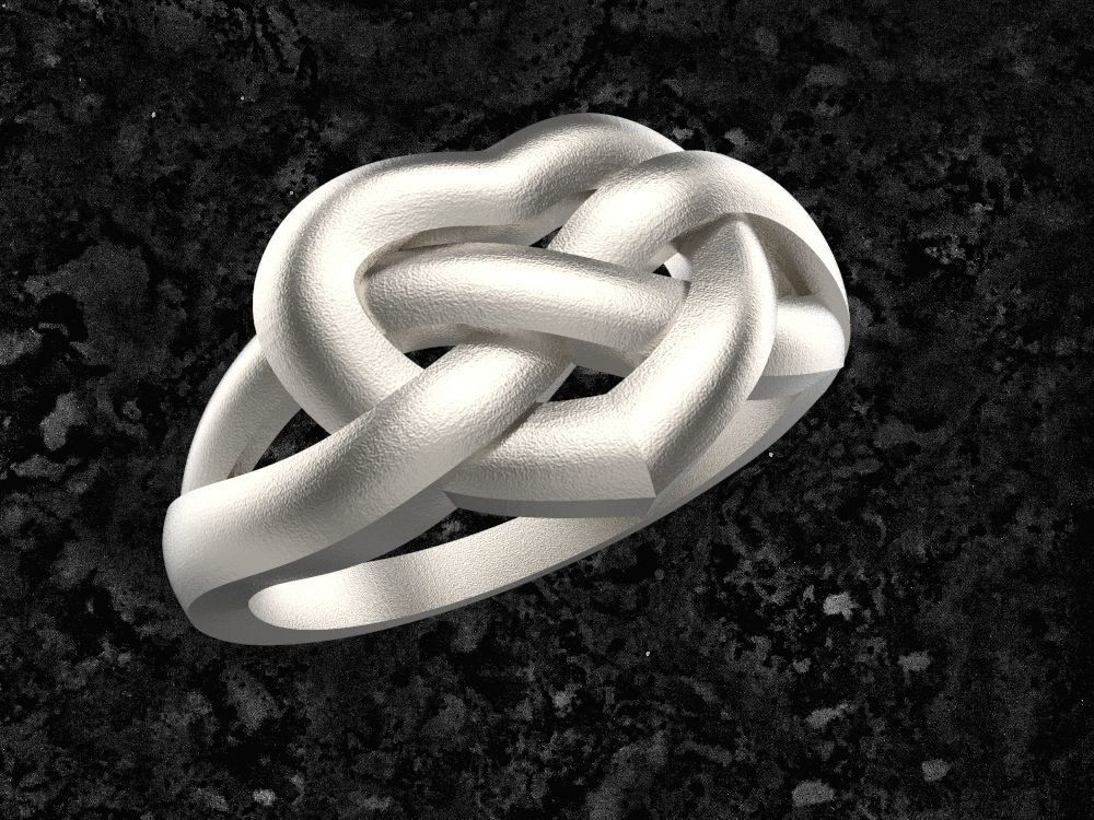 Heart-ring infinity heart ring 3D print model_1
