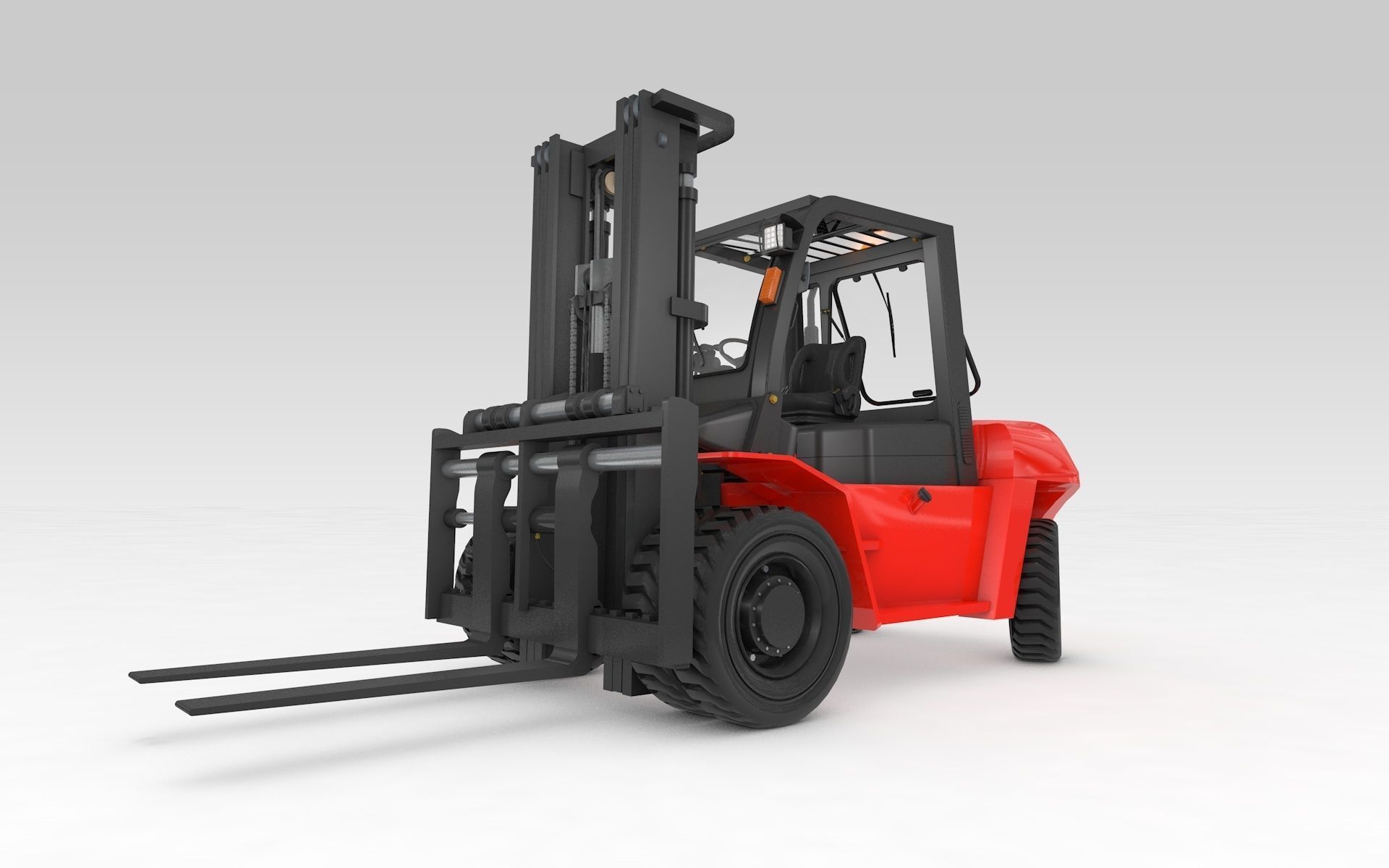 Forklift big 3D model_5