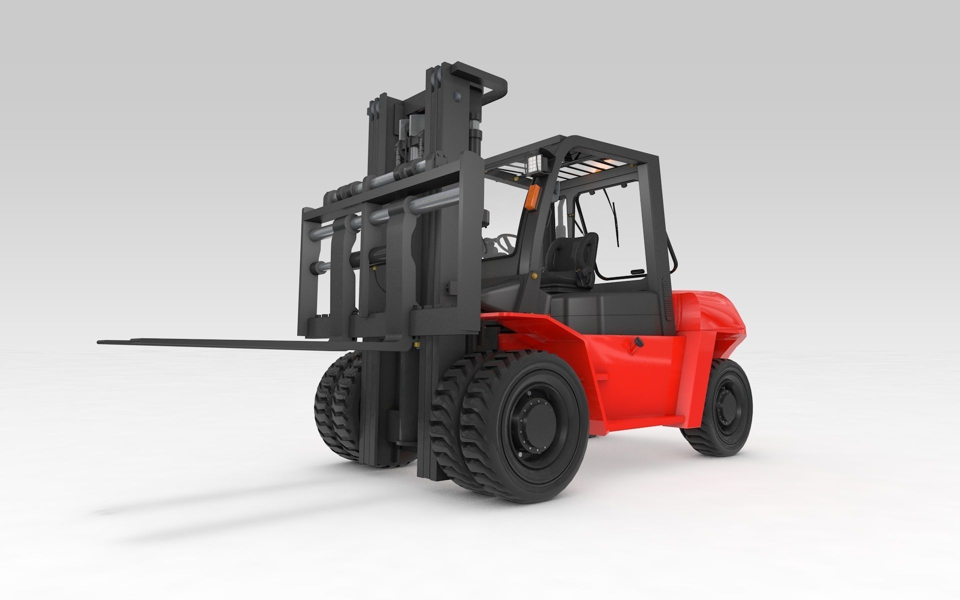 Forklift big 3D model_7
