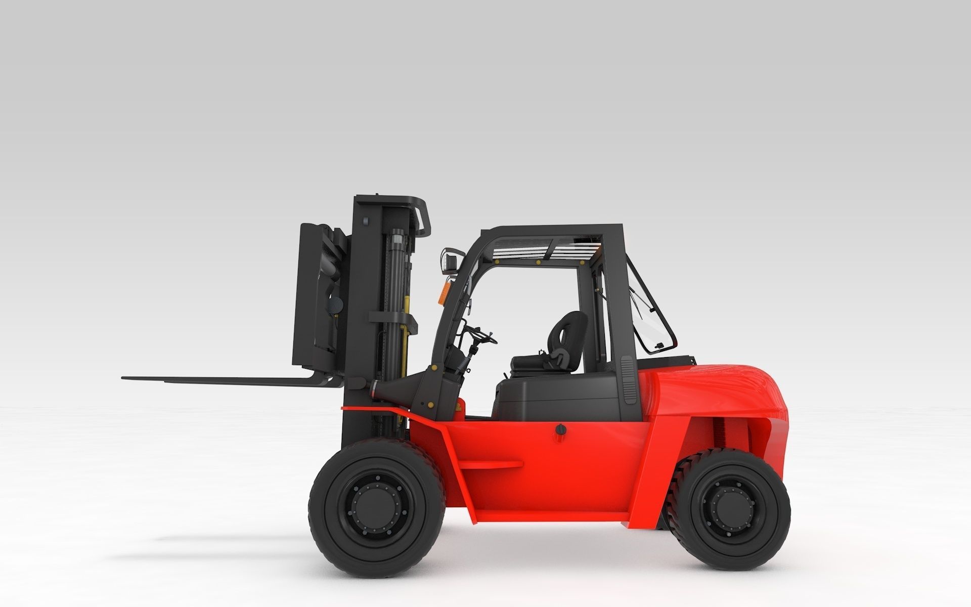 Forklift big 3D model_10