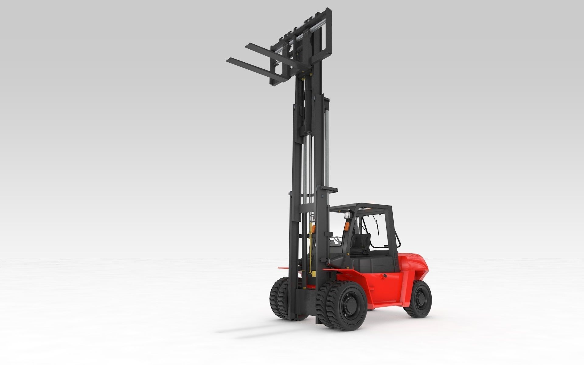 Forklift big 3D model_9