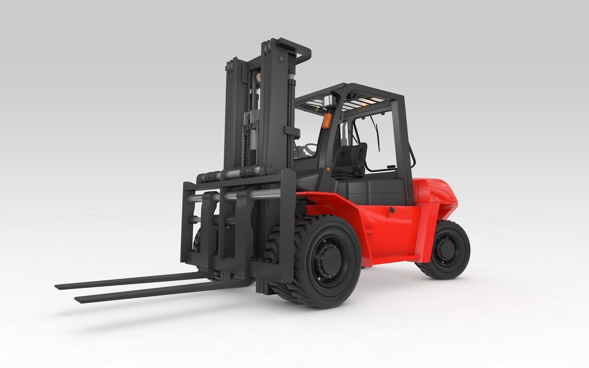 Forklift big 3D model_6