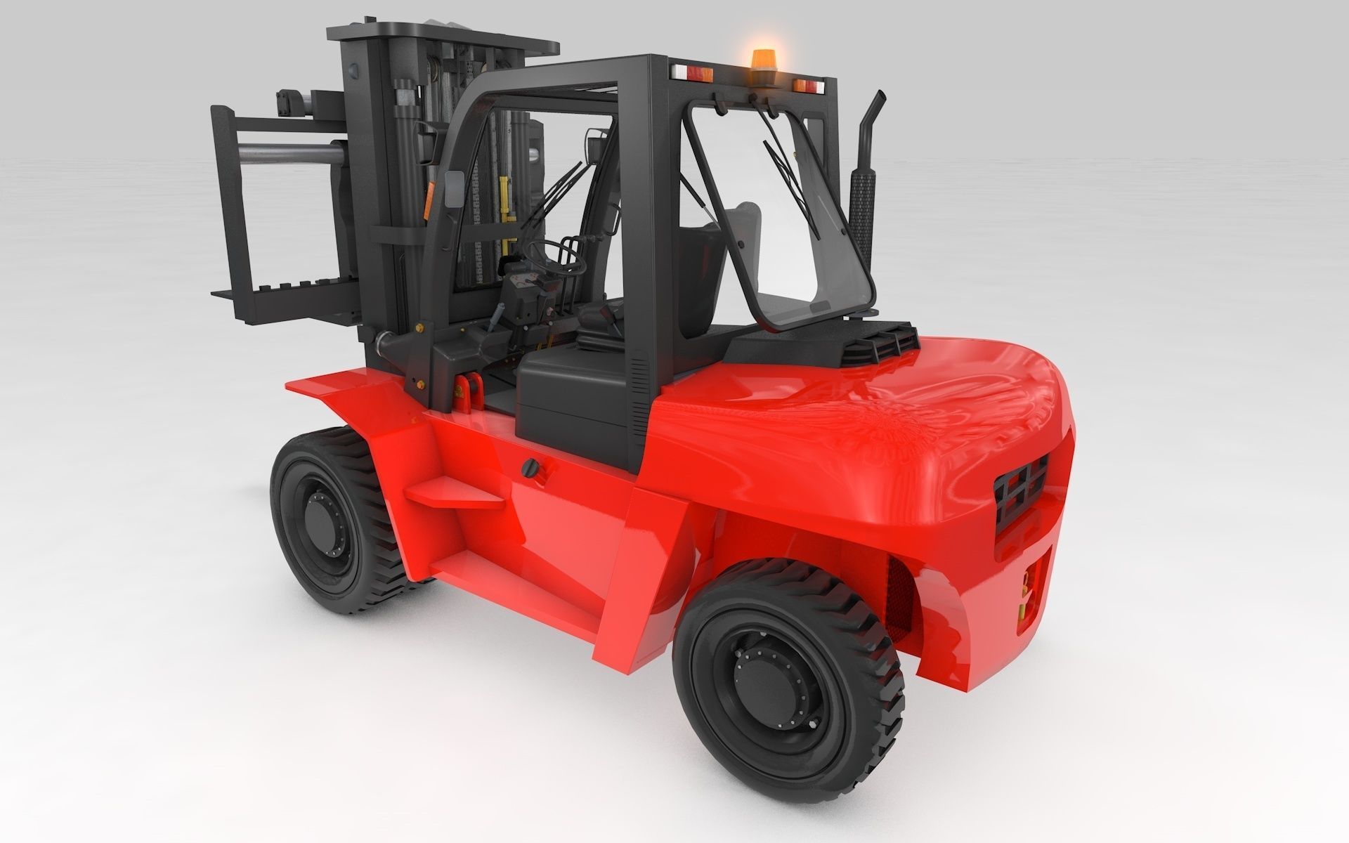 Forklift big 3D model_11