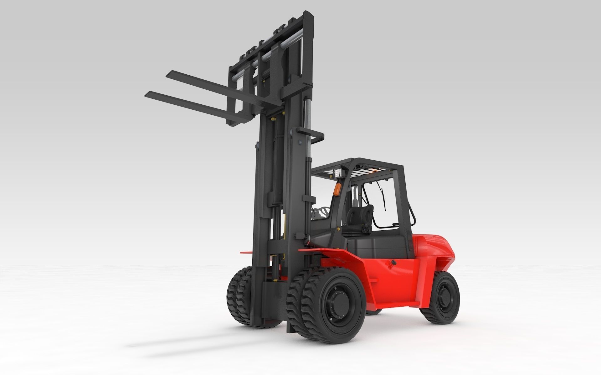 Forklift big 3D model_8