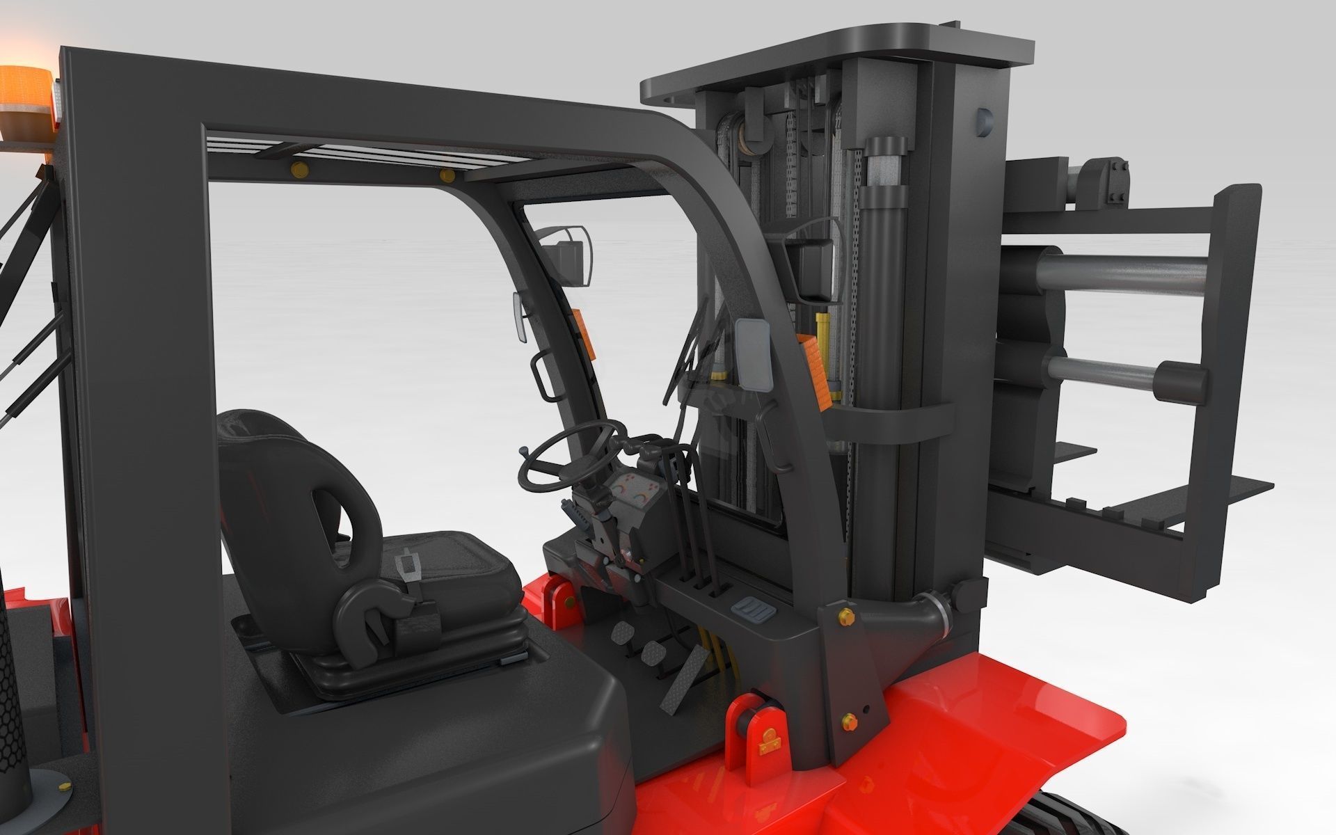 Forklift big 3D model_13