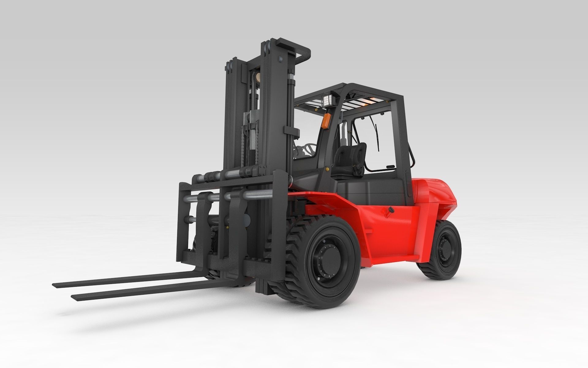 Forklift big 3D model_4