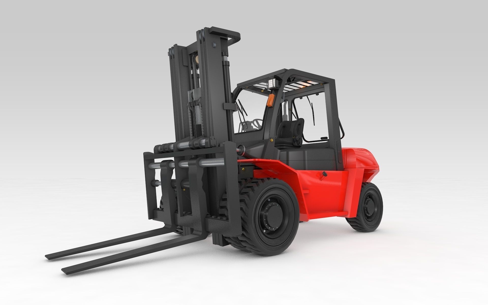 Forklift big 3D model_2