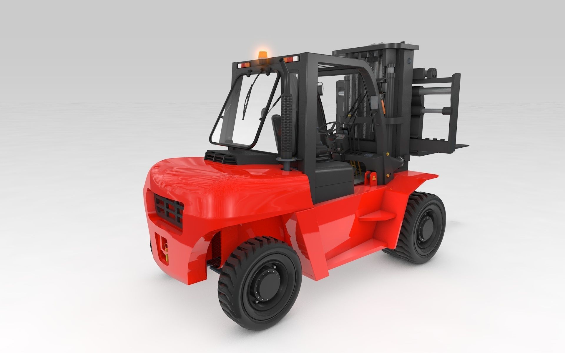 Forklift big 3D model_12