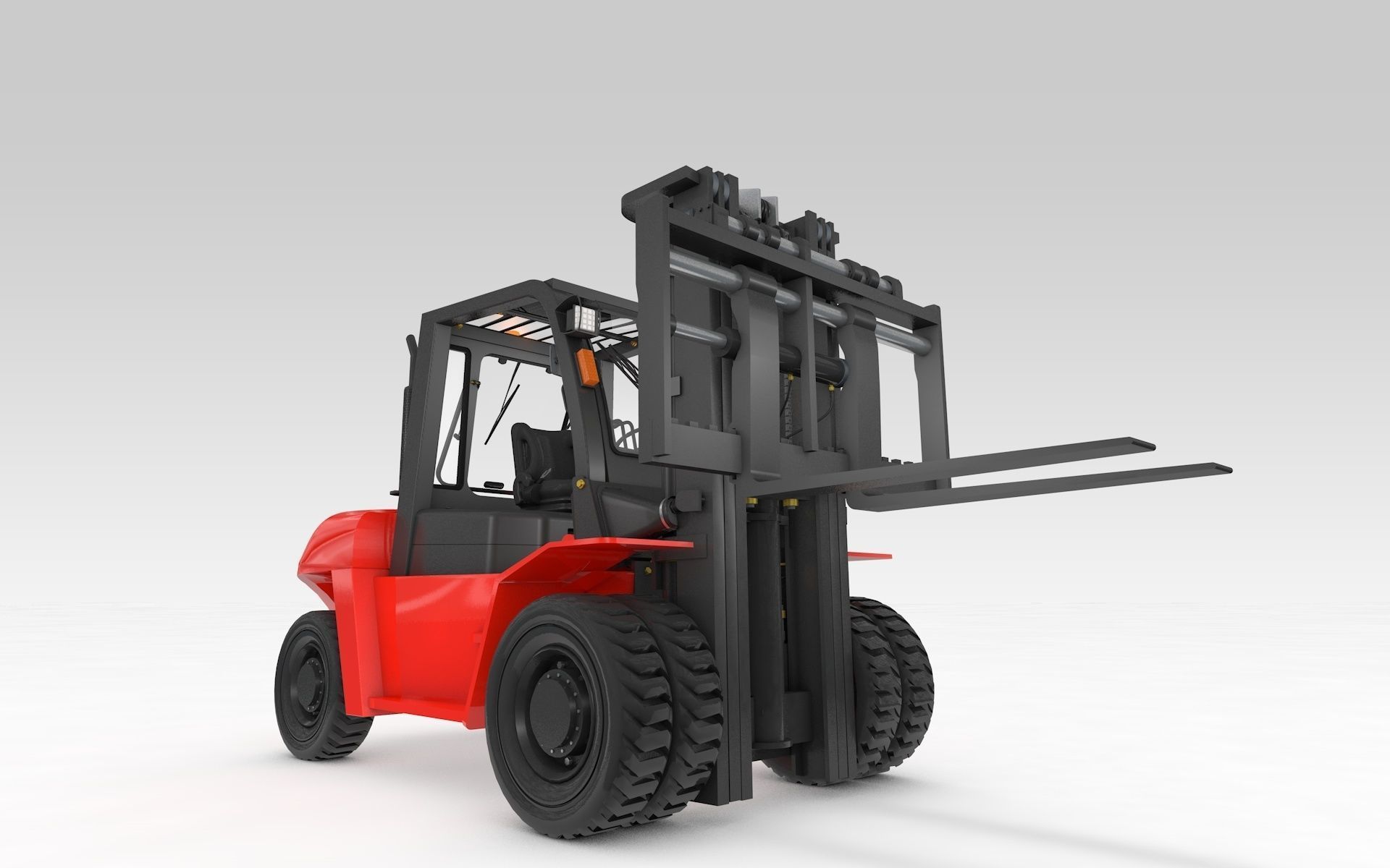 Forklift big 3D model_14
