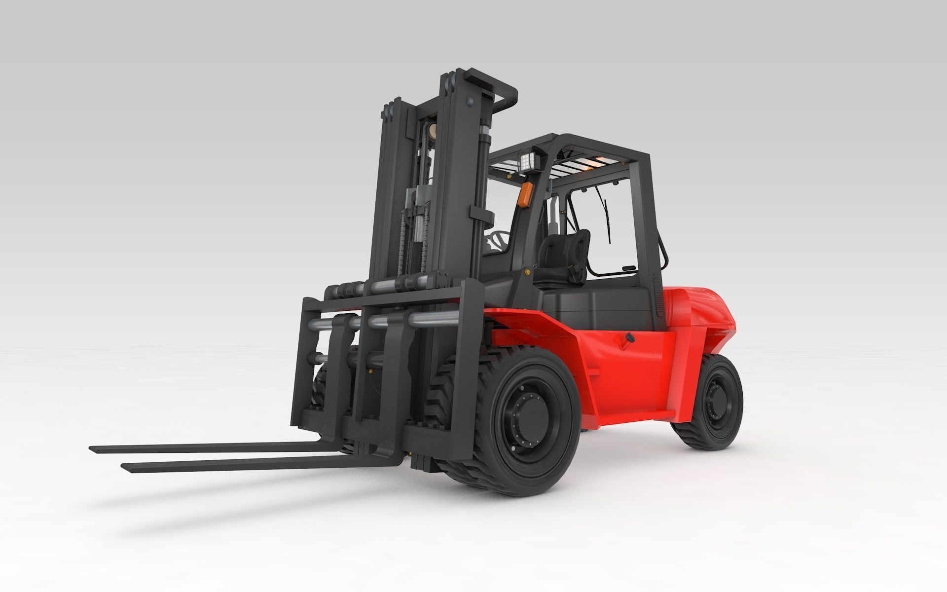 Forklift big 3D model_1