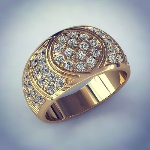 Beautiful female ring 3D print model 3D print model