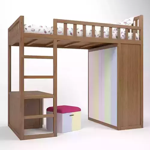 Kid Bunkbed 3D model