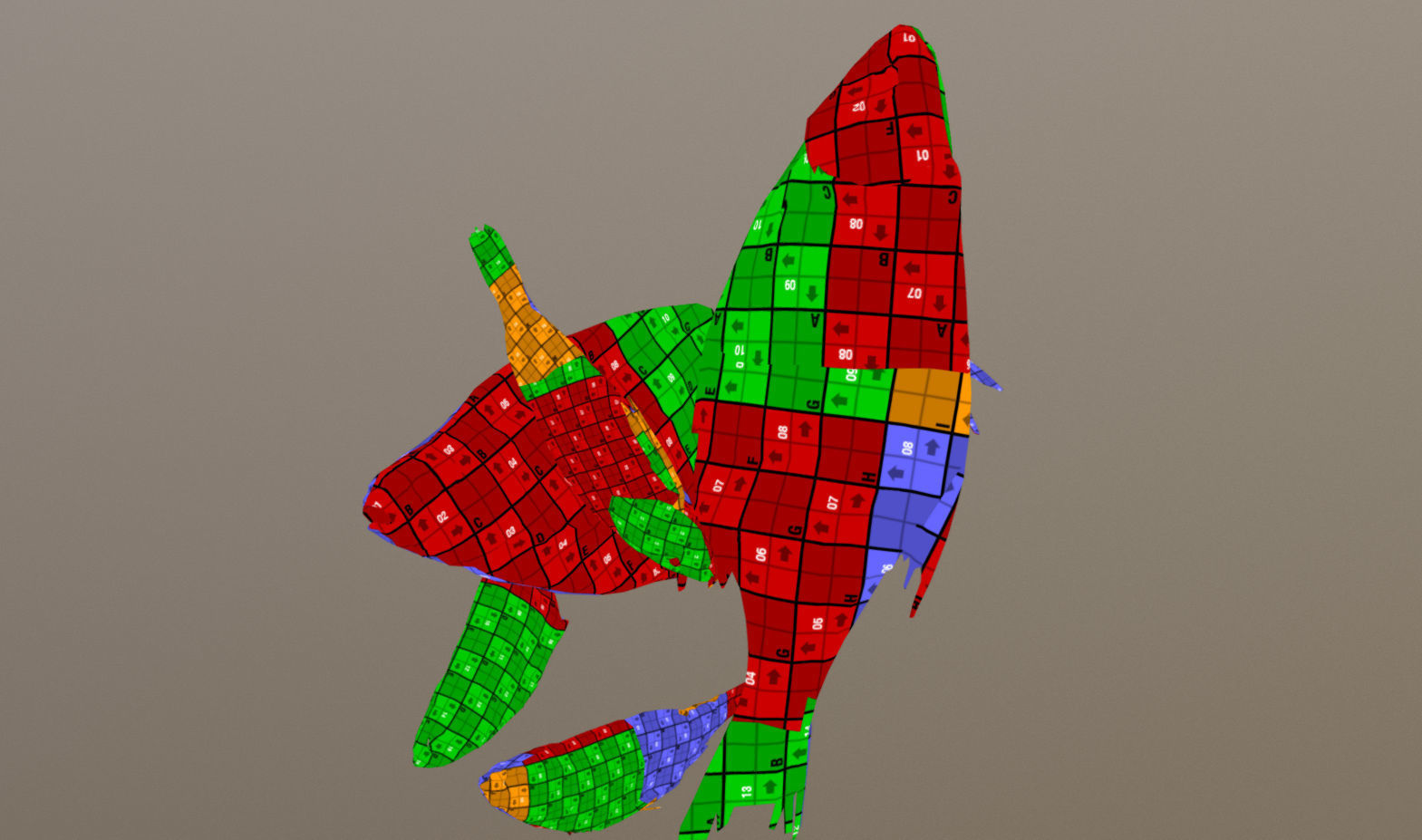 Scanned photorealistic dried fish Low-poly 3D model_28