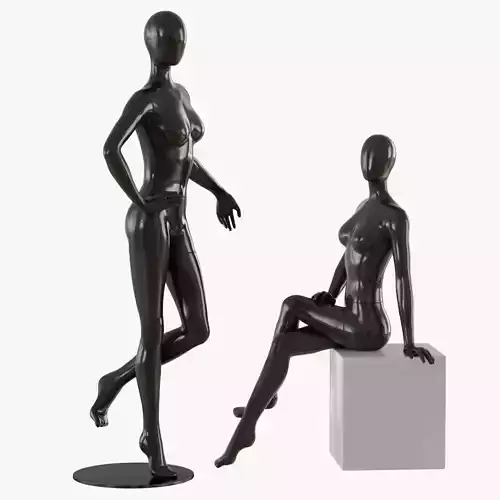 Abstract female mannequin 3D model